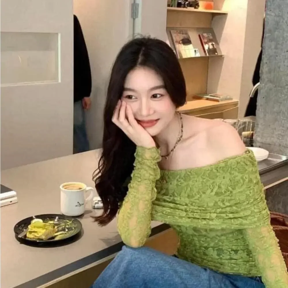 ZARA OFF THE SHOULDER LACE TOP